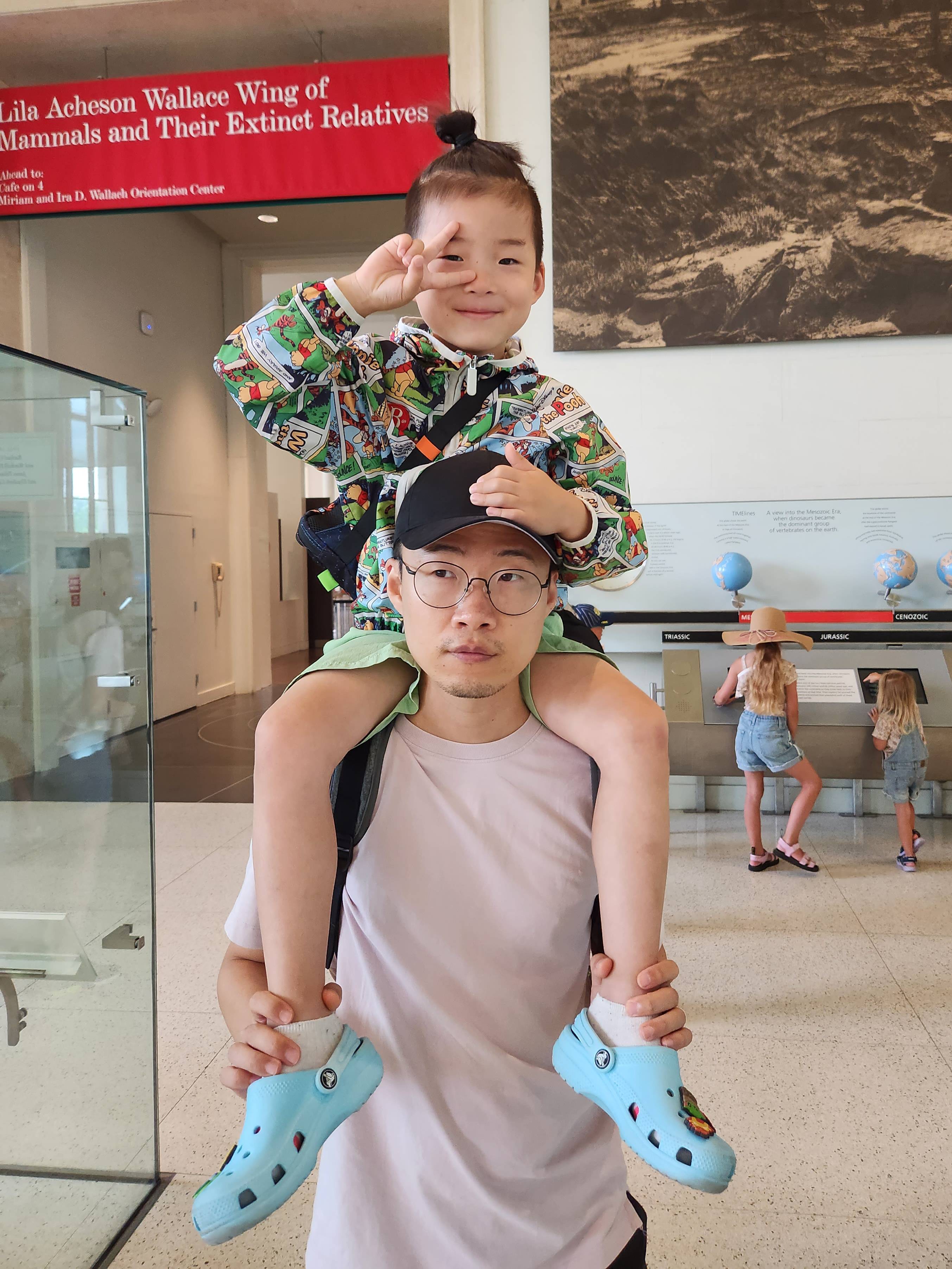 Vane with his son