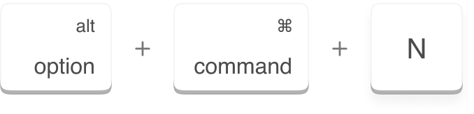 Shortcut for the quick note