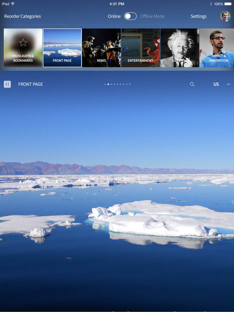 Settings - Front Page