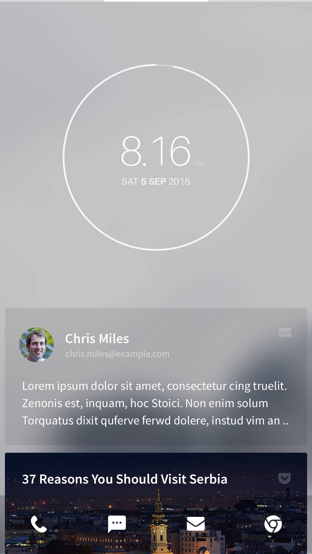 Home with notifications